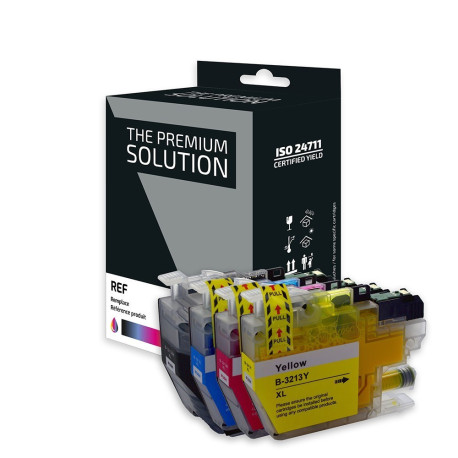 Pack 4 cartouches pour imprimante Brother équivalent LC3213