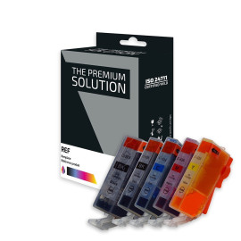 Pack 5 cartouches pour imprimante Canon équivalent PGI-525, CLI-526