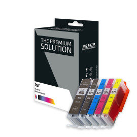 Pack 5 cartouches pour imprimante Canon équivalent PGI570, CLI571XL