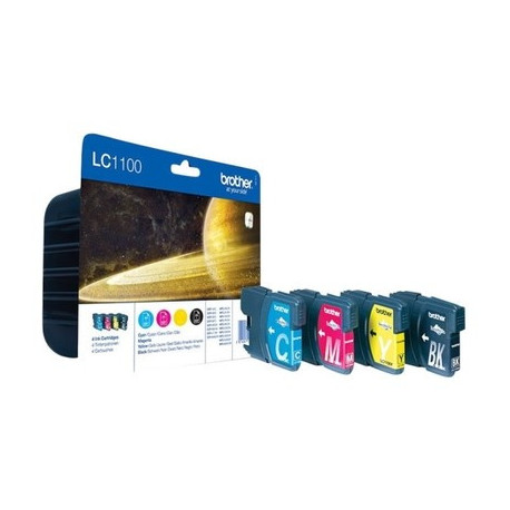 Pack 4 cartouches pour imprimante Brother équivalent LC1100