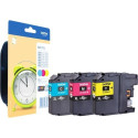 Pack 3 cartouches pour imprimante Brother équivalent LC125XLRBWBP