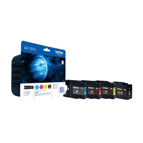 Pack 4 cartouches pour imprimante Brother équivalent LC1280XLVALBP