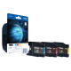 Pack 3 cartouches pour imprimante Brother équivalent LC1280XLRBWBP