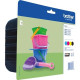 Pack 4 cartouches pour imprimante Brother équivalent LC221VALBPDR