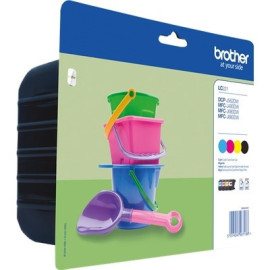 Pack 4 cartouches pour imprimante Brother équivalent LC221VALBPDR