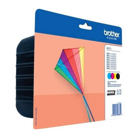 Pack 4 cartouches pour imprimante Brother équivalent LC223VALBP