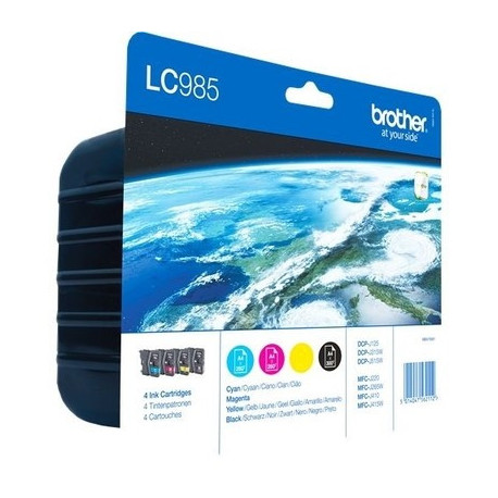 Pack 4 cartouches pour imprimante Brother équivalent LC985