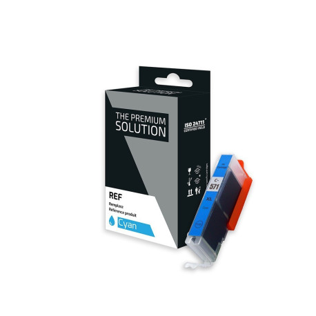 Réservoir encre cyan compatible CLI571CXL, 0332C001