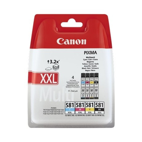 Pack 4 cartouches pour imprimante Canon équivalent 1998C007