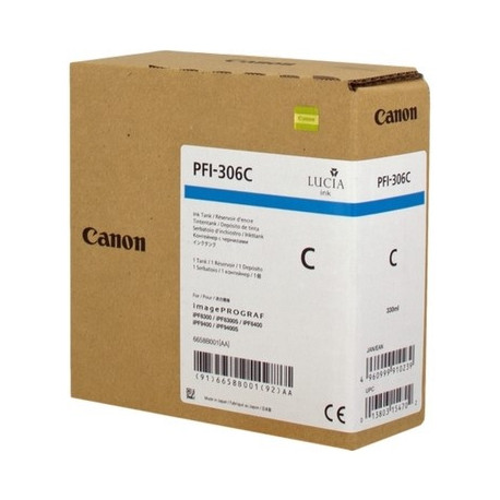 Cartouche cyan compatible 6658B001, PFI306C