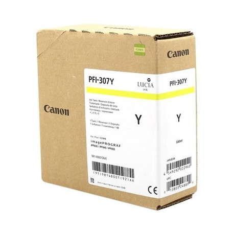 Cartouche jaune compatible 9814B001, PFI307Y