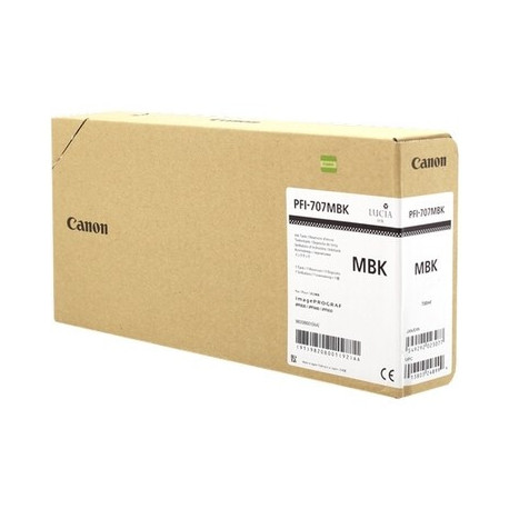 Cartouche noir mat compatible 9820B001, PFI707MBK