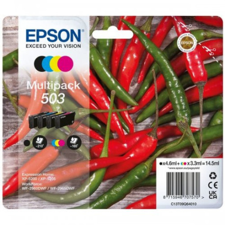 Pack 4 cartouches pour imprimante Epson équivalent C13T09Q64010