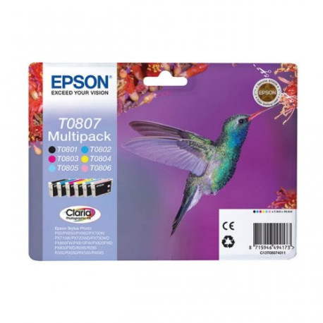 Pack 6 cartouches pour imprimante Epson équivalent C13T08074011