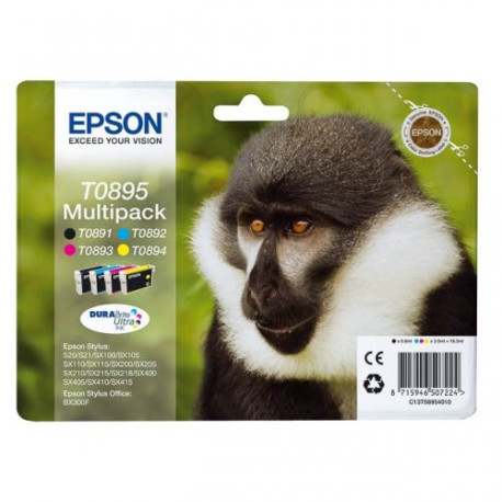Pack 4 cartouches pour imprimante Epson équivalent C13T08954011