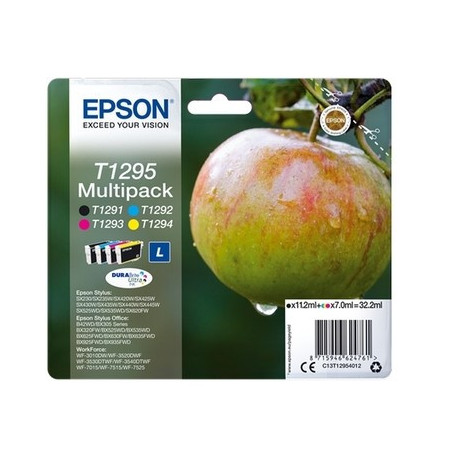 Pack 4 cartouches pour imprimante Epson équivalent C13T12954012