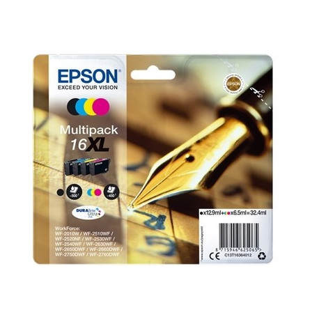 Pack 4 cartouches pour imprimante Epson équivalent C13T16364012