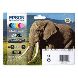 Pack 6 cartouches pour imprimante Epson équivalent C13T24384012