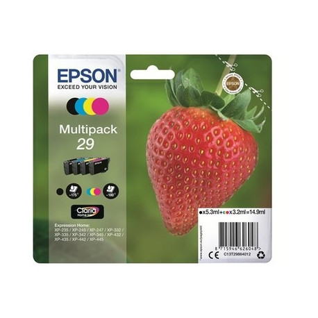 Pack 4 cartouches pour imprimante Epson équivalent C13T29864012