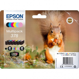 Pack 6 cartouches pour imprimante Epson équivalent C13T37884010