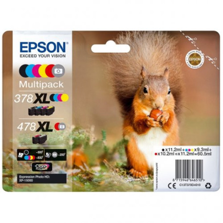 Pack 2 cartouches pour imprimante Epson équivalent C13T379D4010, 378XL478XL