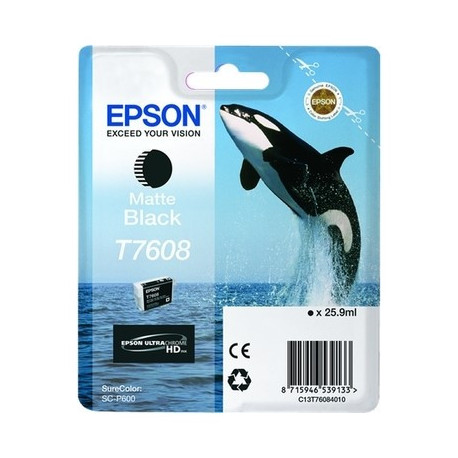 Cartouche noir mat Epson C13T76084010 / T7608