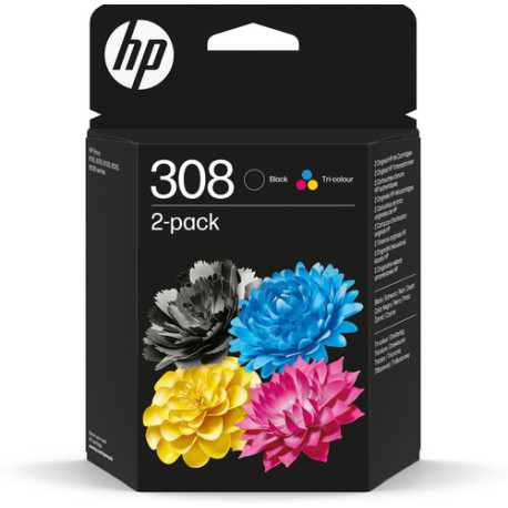 Pack 2 cartouches pour imprimante HP équivalent 6L6S6UE