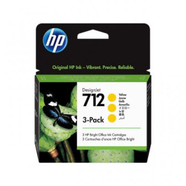 Pack 3 cartouches pour imprimante HP équivalent 3ED79A, 712