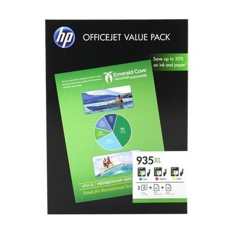 Pack 3 cartouches pour imprimante HP équivalent F6U78AE