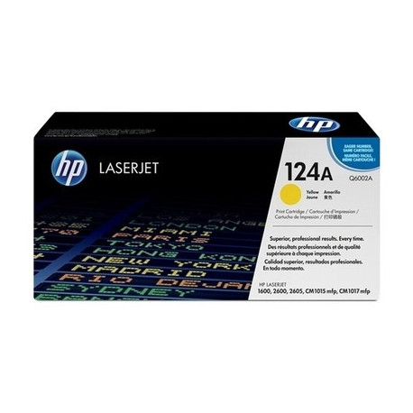 Toner jaune HP Q6002A, 124A