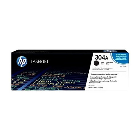 Toner noir HP CC530A, 304A