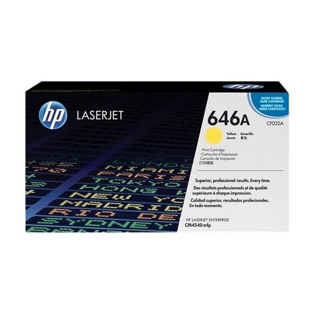 Toner jaune HP CF032A, 646A