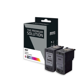Pack 2 cartouches pour imprimante Canon équivalent PG40, CL41, 0615B001, 0615B036