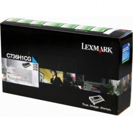 Toner cyan Lexmark 0C736H1CG