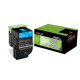 Toner cyan Lexmark 80C20C0, T802