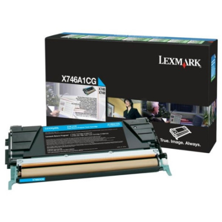 Toner cyan Lexmark X746A1CG, 0X746A1CG
