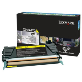 Toner jaune Lexmark X746A1YG, 0X746A1YG