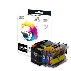 Pack 4 cartouches pour imprimante Brother équivalent LC125/129
