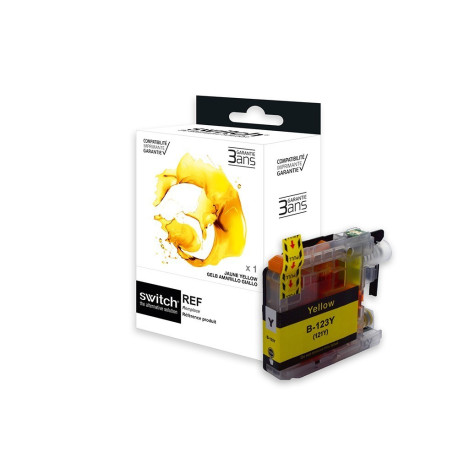 Réservoir encre Switch jaune compatible LC121/123Y