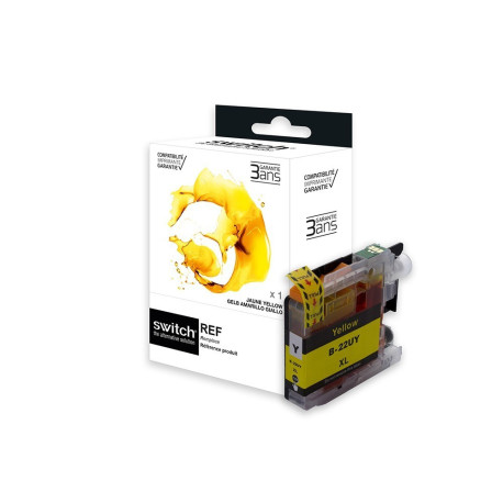 Réservoir encre Switch jaune compatible LC22UY