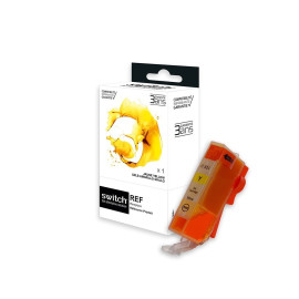 Réservoir encre Switch jaune compatible CLI-521Y, 2936B001