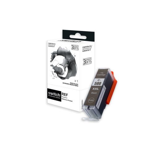 Réservoir encre Switch noir compatible PGI580PGBKXXL, 1970C001