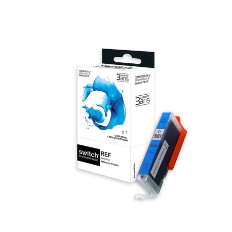 Réservoir encre Switch cyan compatible CLI581CXXL, 1995C001