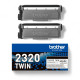 Pack 2 cartouches pour imprimante Brother équivalent TN-2320TWIN